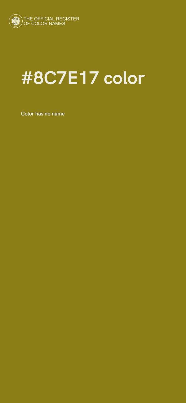 #8C7E17 color image