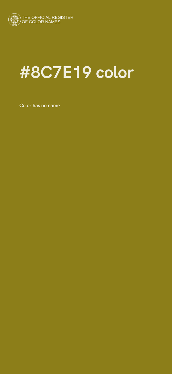 #8C7E19 color image