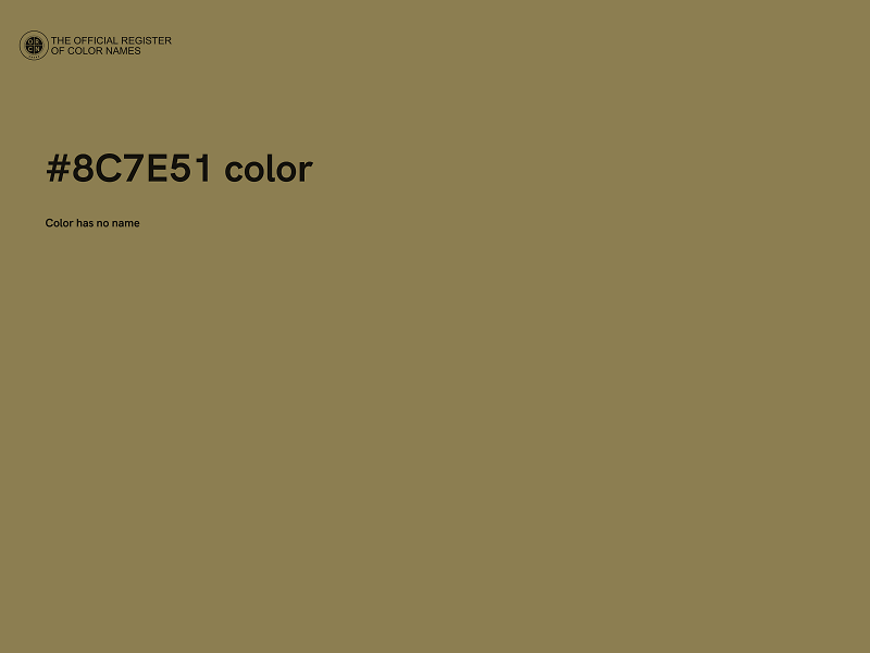 #8C7E51 color image