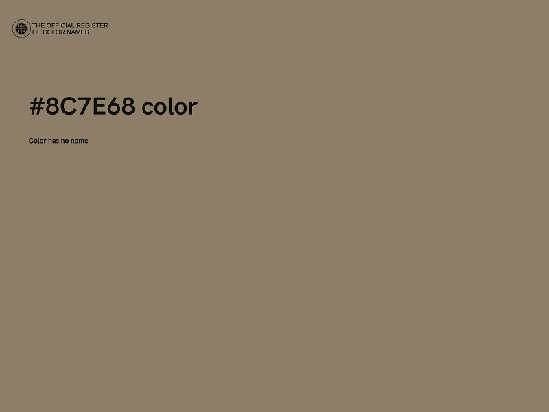 #8C7E68 color image