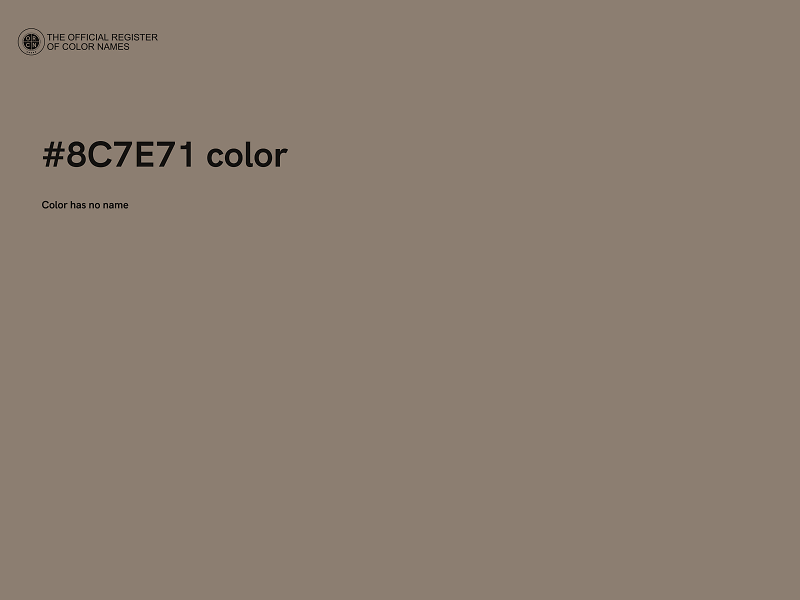 #8C7E71 color image