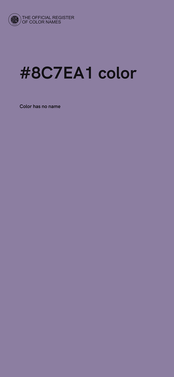 #8C7EA1 color image