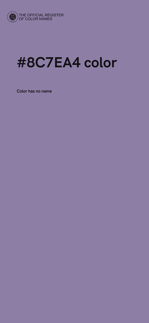 #8C7EA4 color image