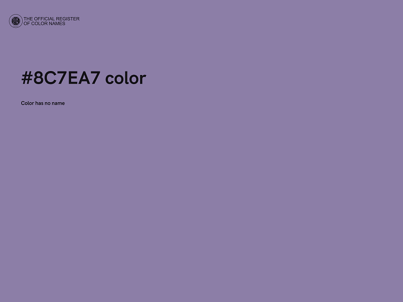 #8C7EA7 color image