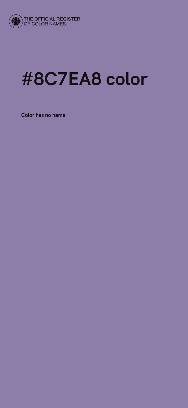 #8C7EA8 color image