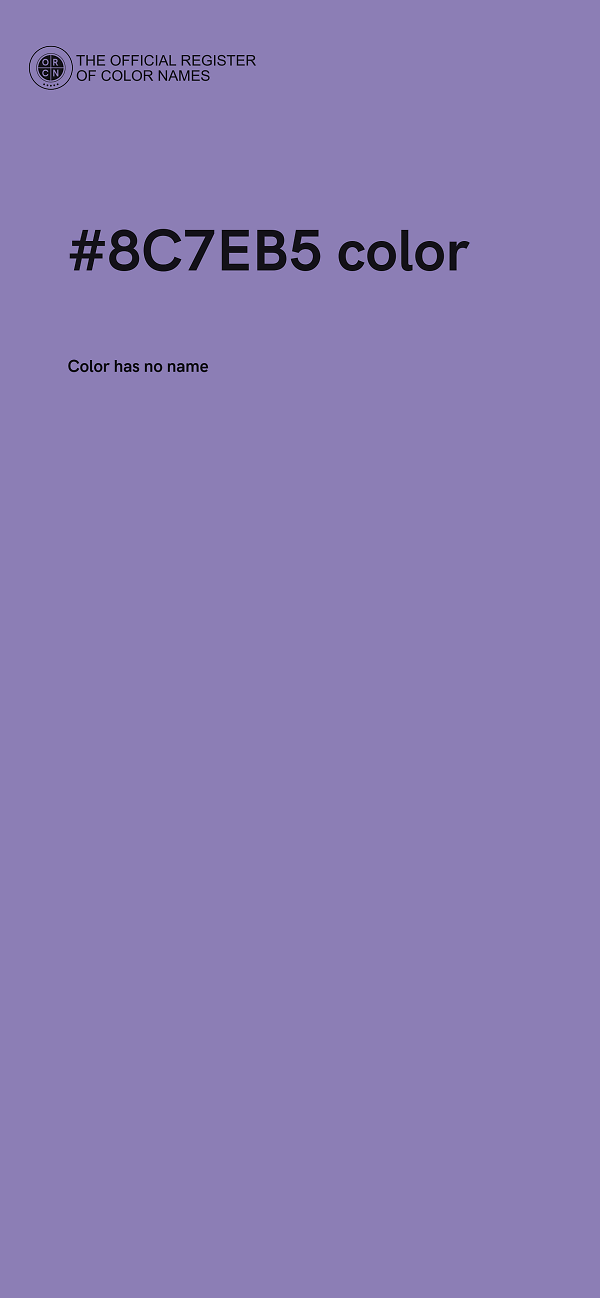 #8C7EB5 color image