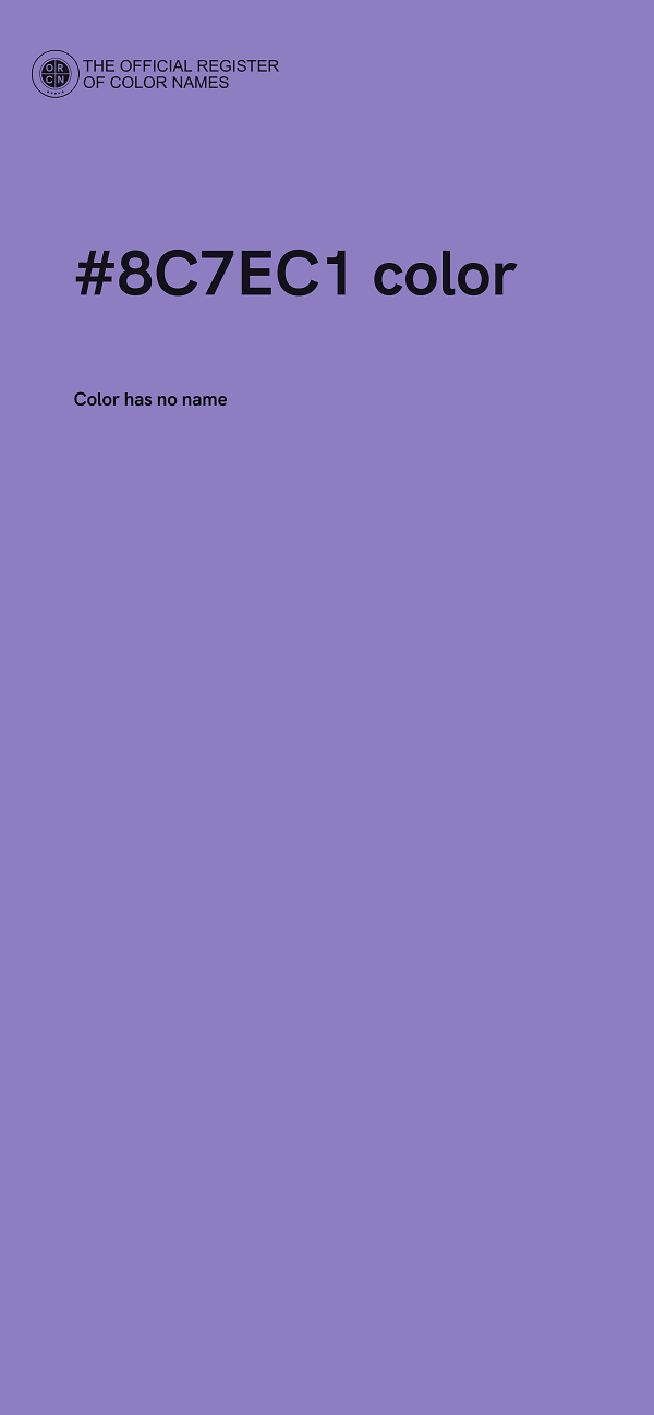 #8C7EC1 color image