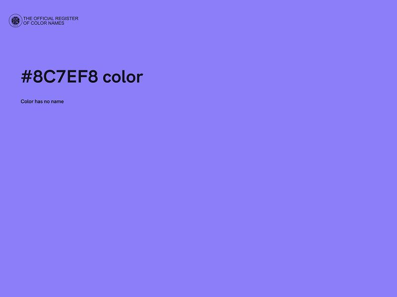 #8C7EF8 color image