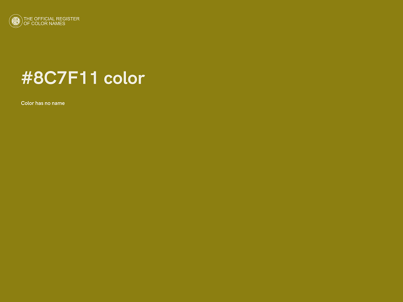 #8C7F11 color image