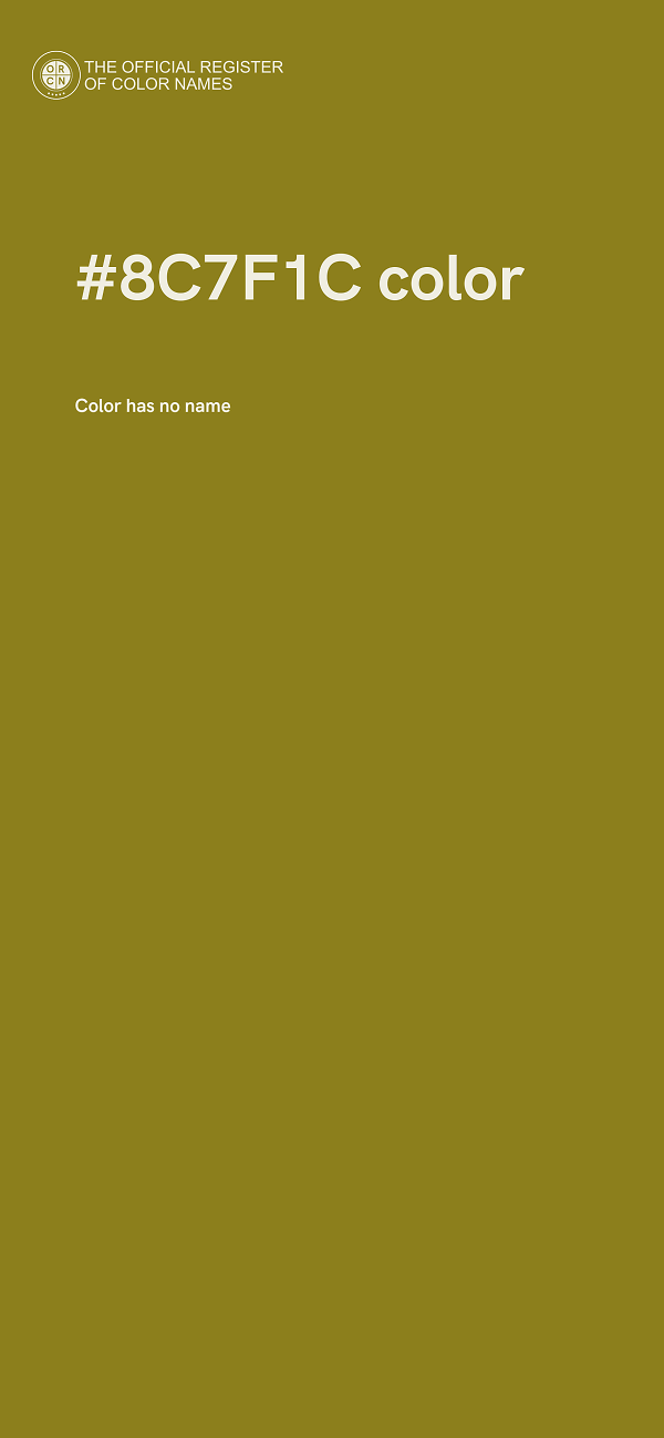 #8C7F1C color image