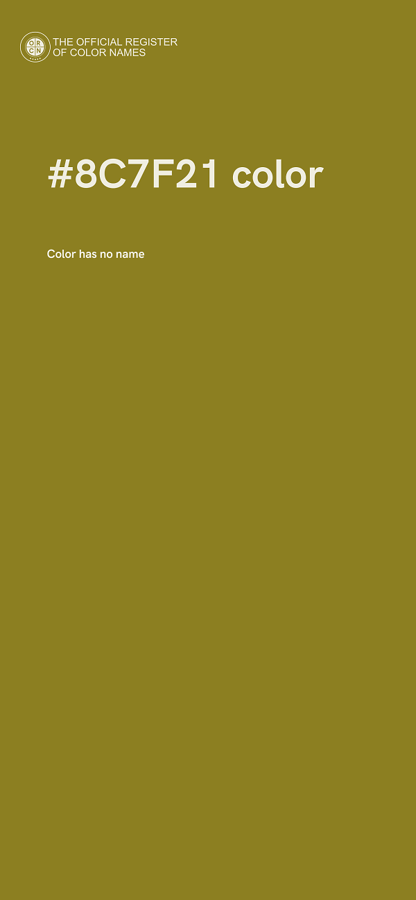 #8C7F21 color image