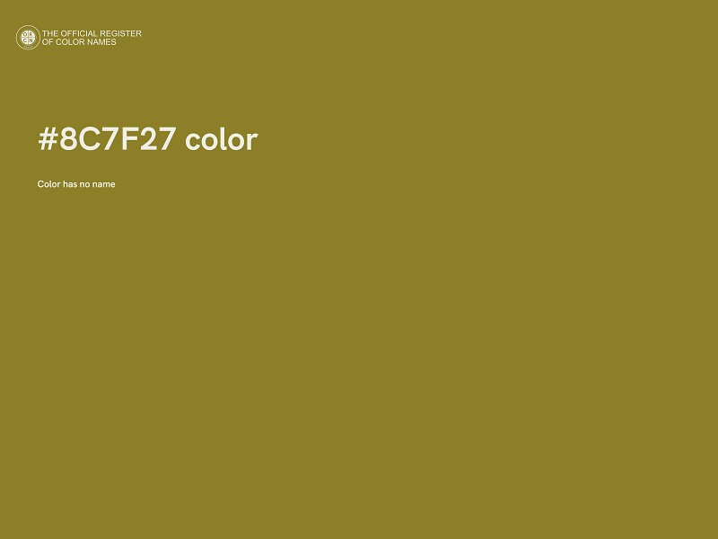 #8C7F27 color image