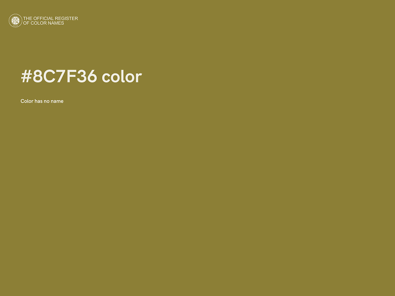 #8C7F36 color image
