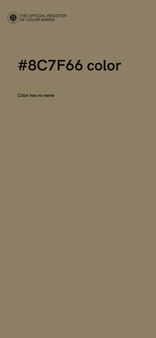 #8C7F66 color image
