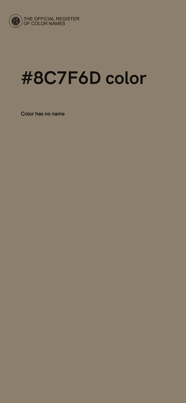 #8C7F6D color image