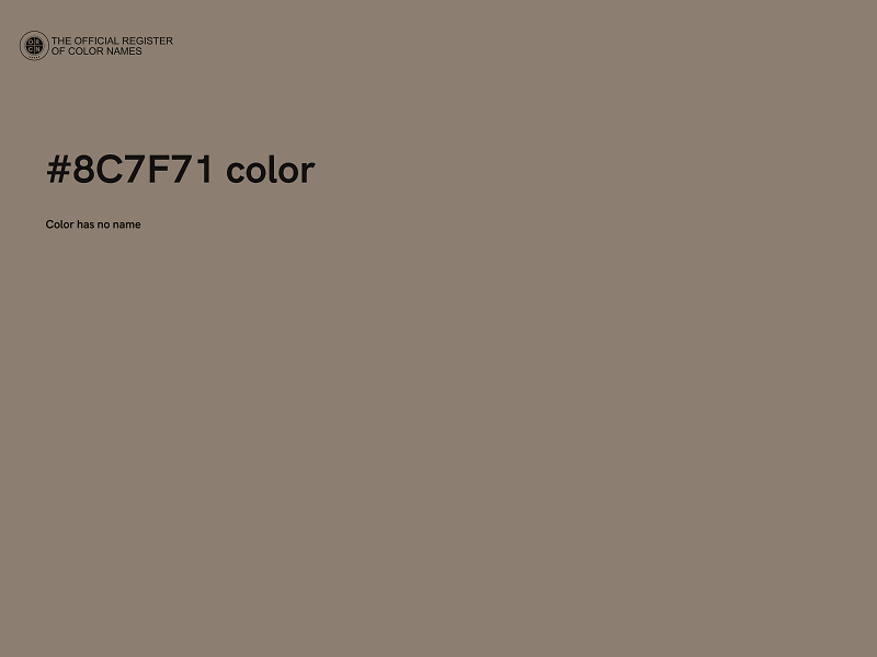 #8C7F71 color image