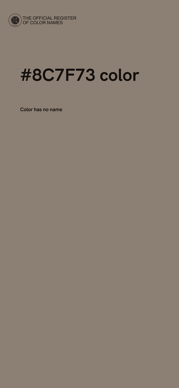 #8C7F73 color image