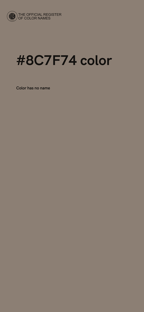 #8C7F74 color image