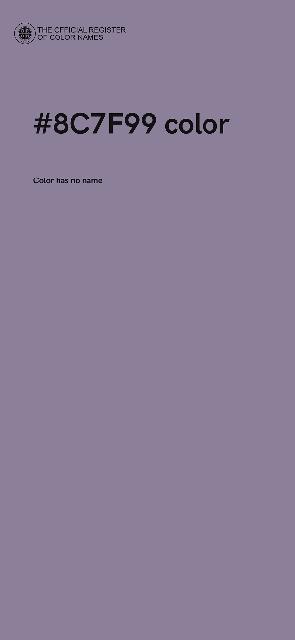 #8C7F99 color image
