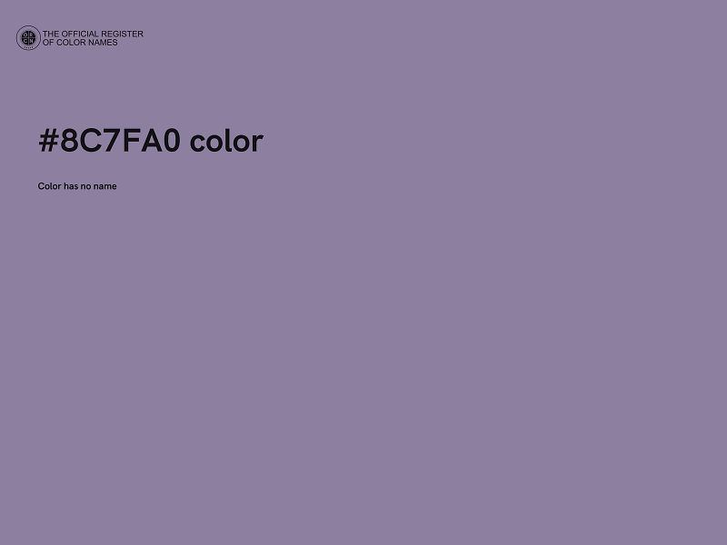 #8C7FA0 color image