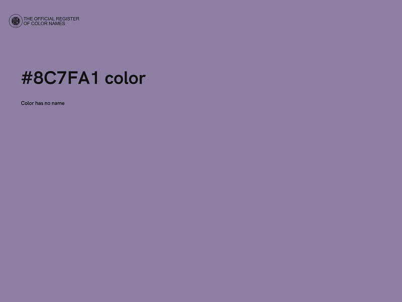 #8C7FA1 color image