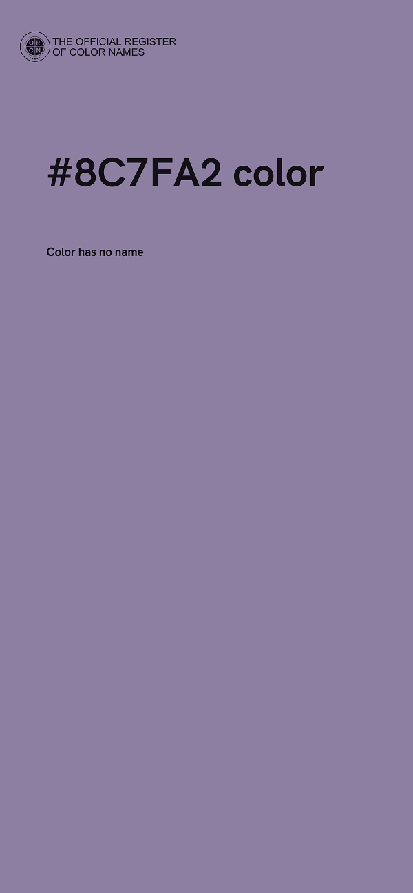#8C7FA2 color image