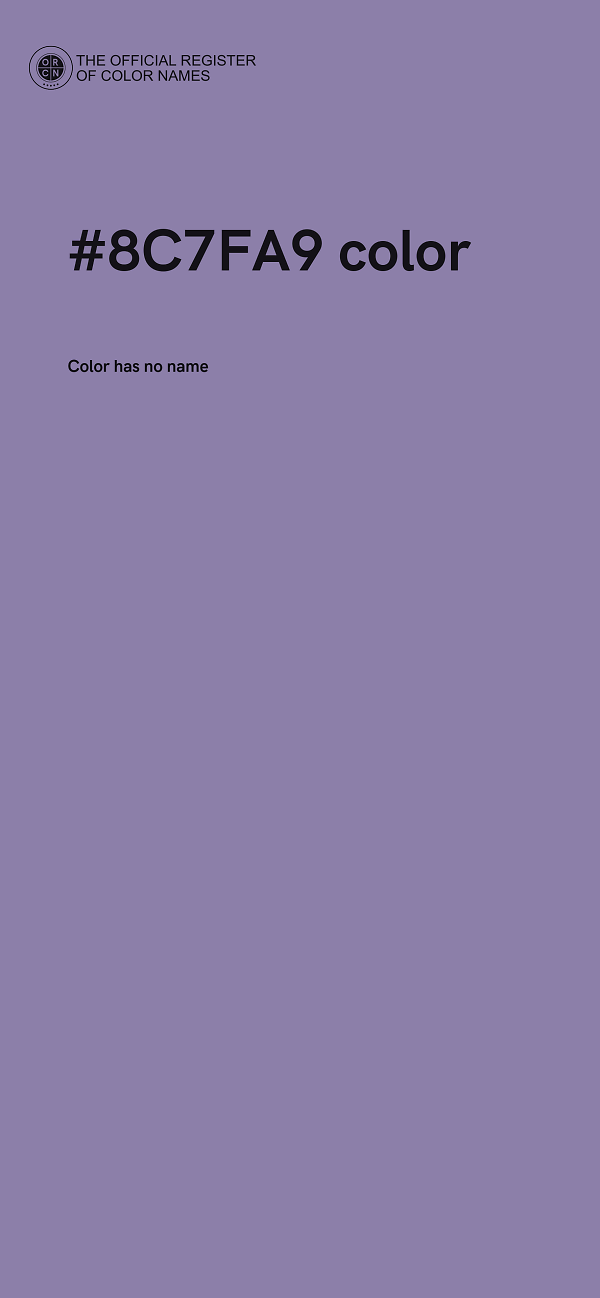 #8C7FA9 color image