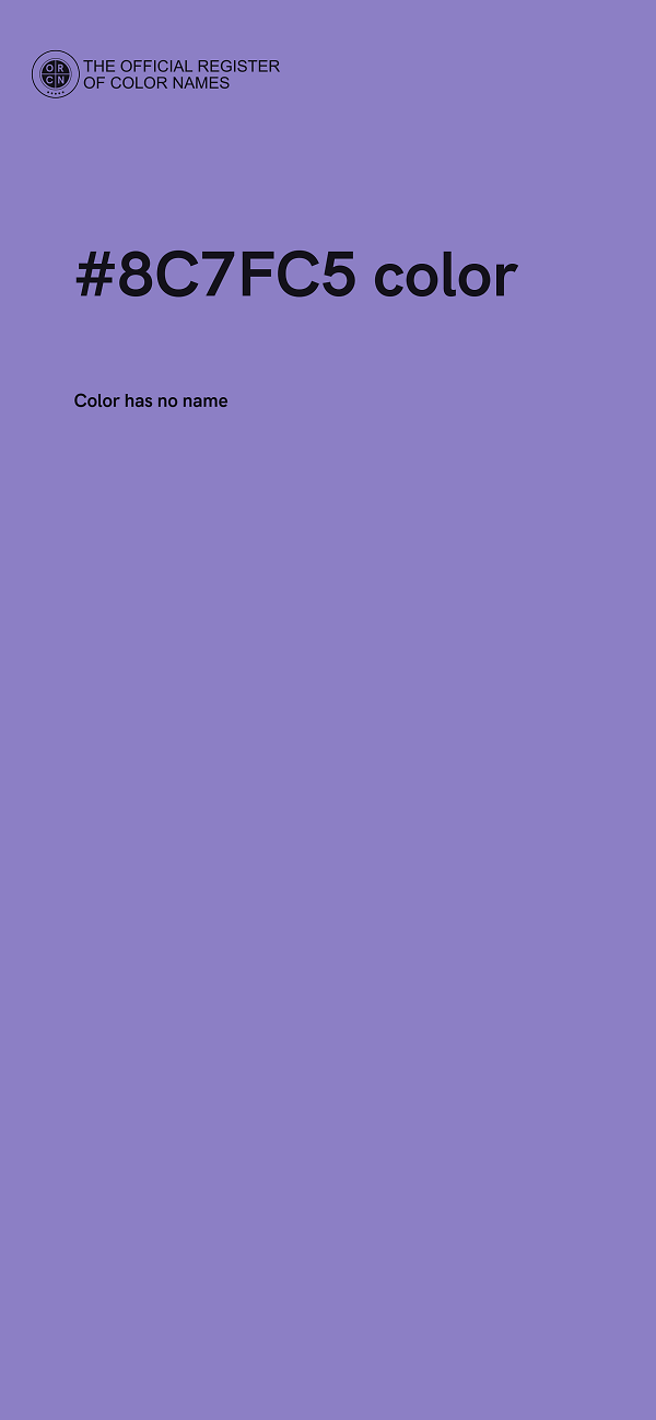 #8C7FC5 color image