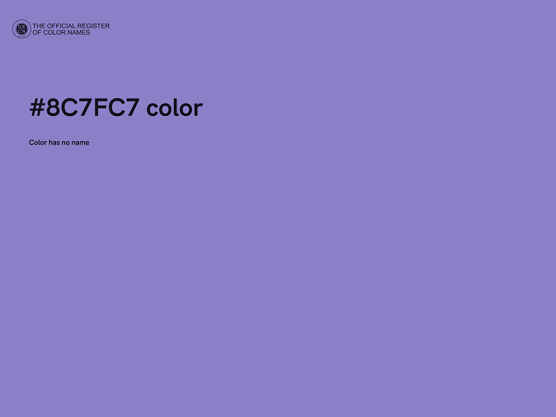 #8C7FC7 color image
