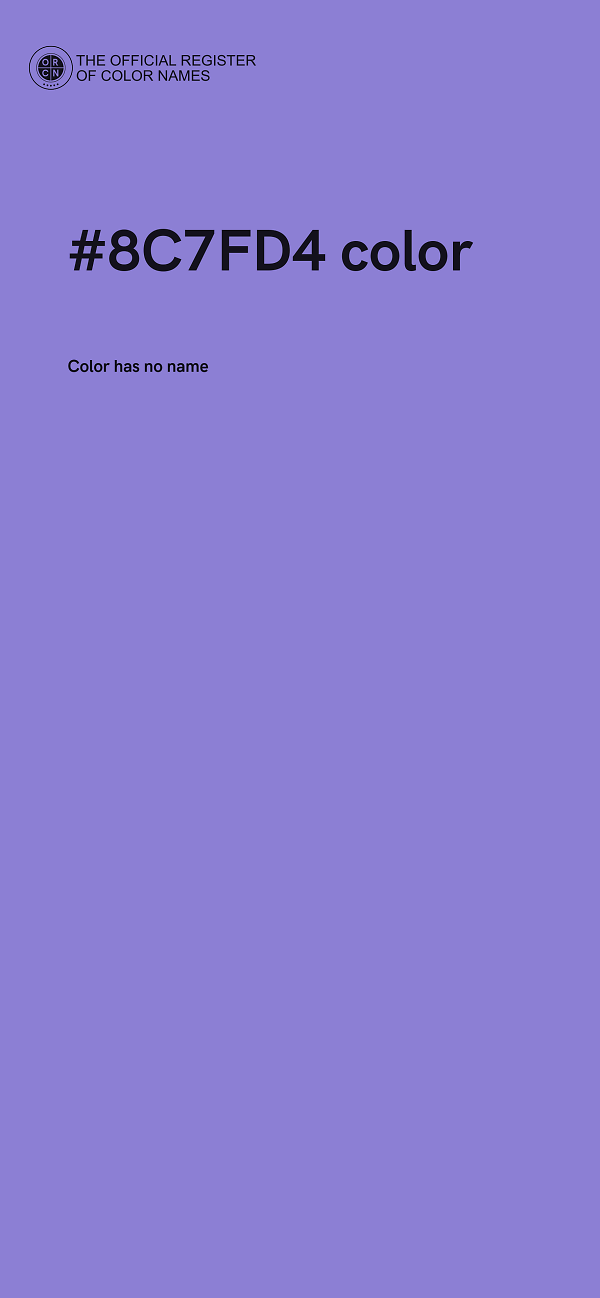 #8C7FD4 color image