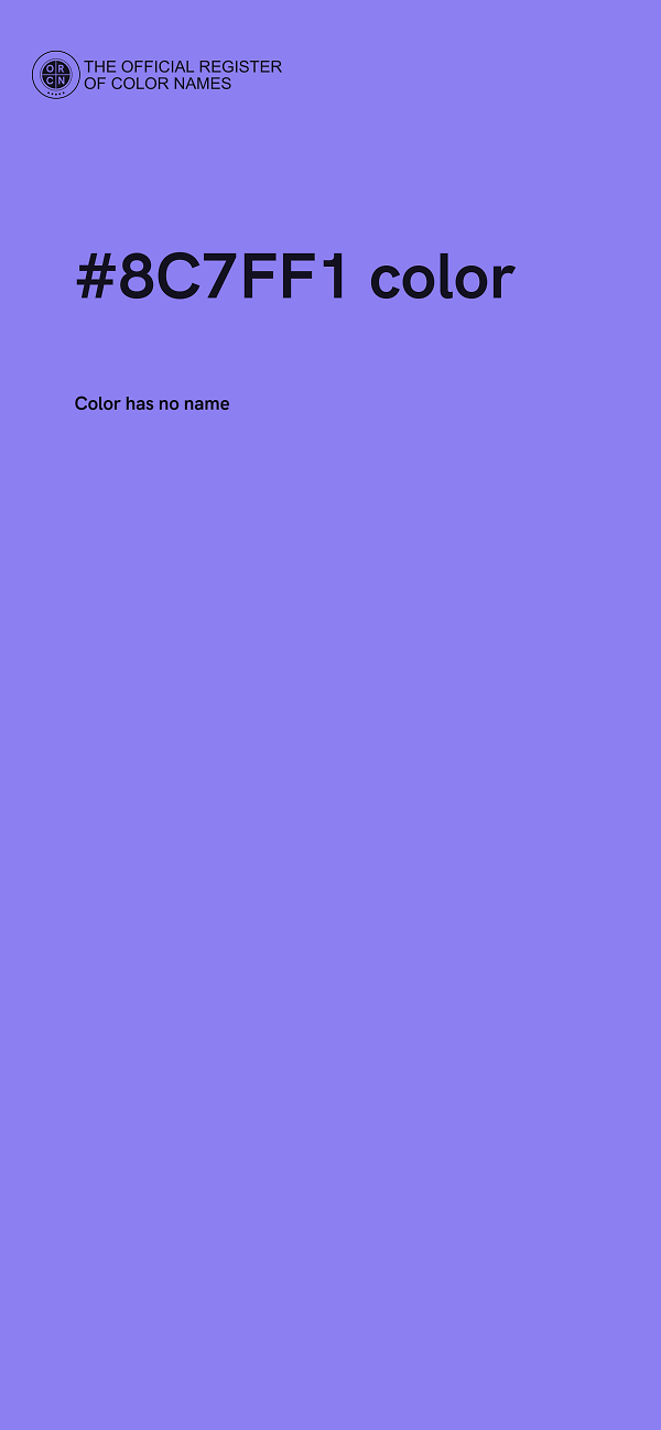 #8C7FF1 color image