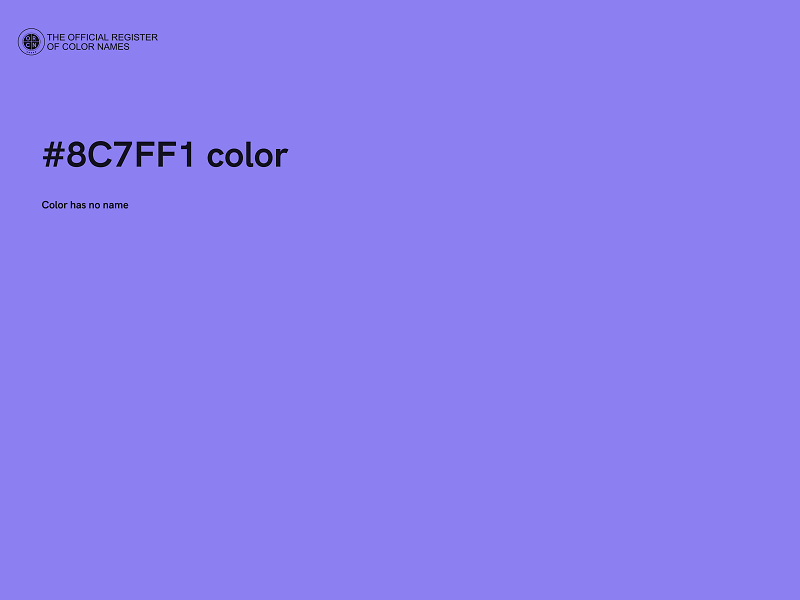 #8C7FF1 color image