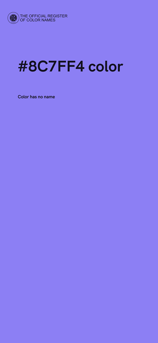 #8C7FF4 color image