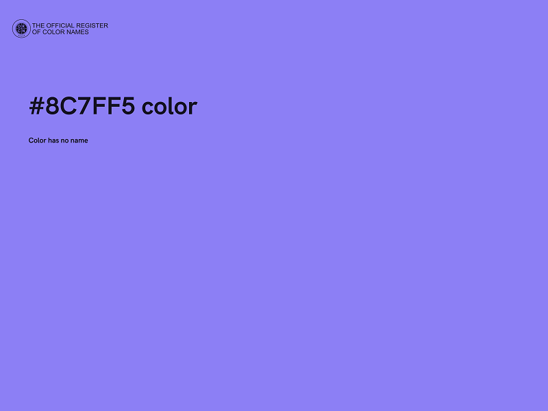 #8C7FF5 color image