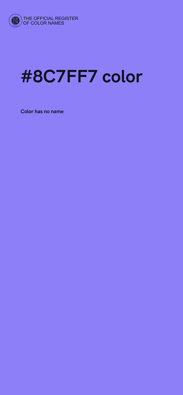 #8C7FF7 color image