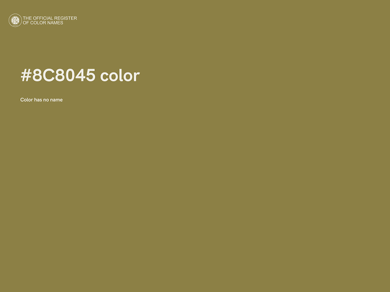 #8C8045 color image