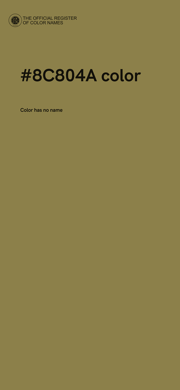 #8C804A color image
