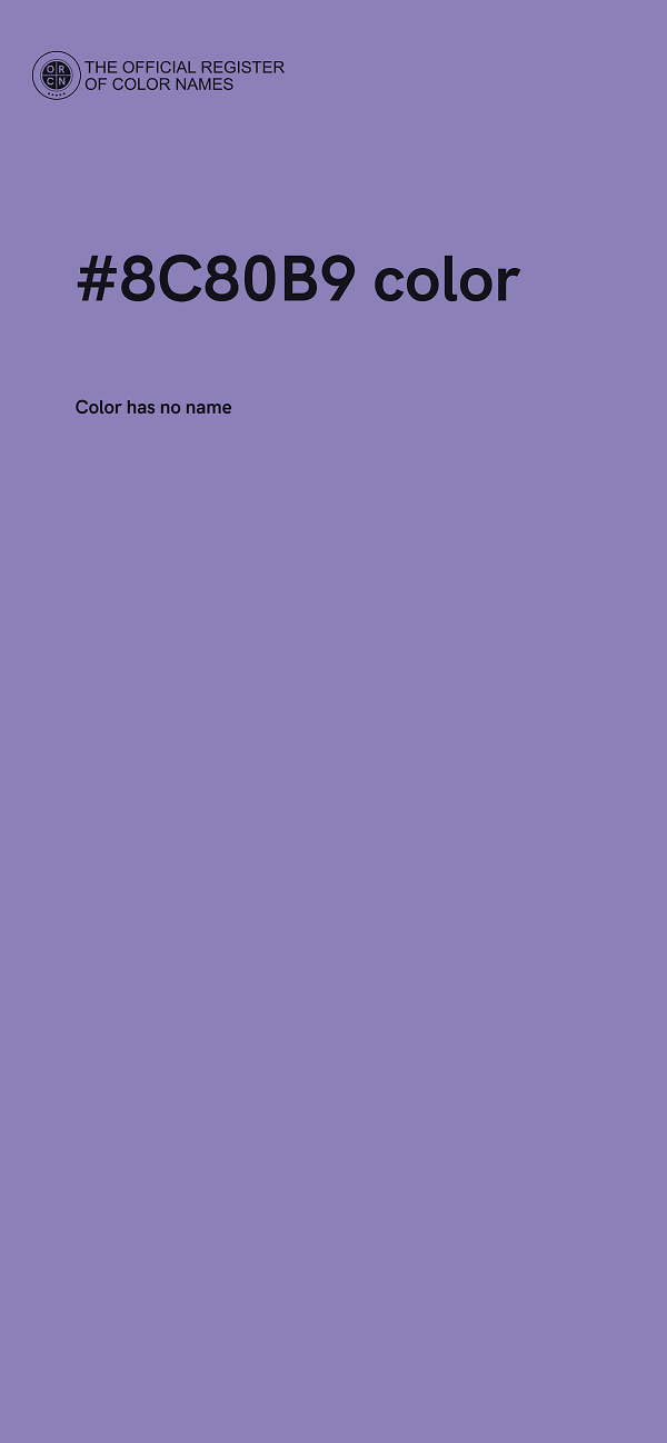#8C80B9 color image