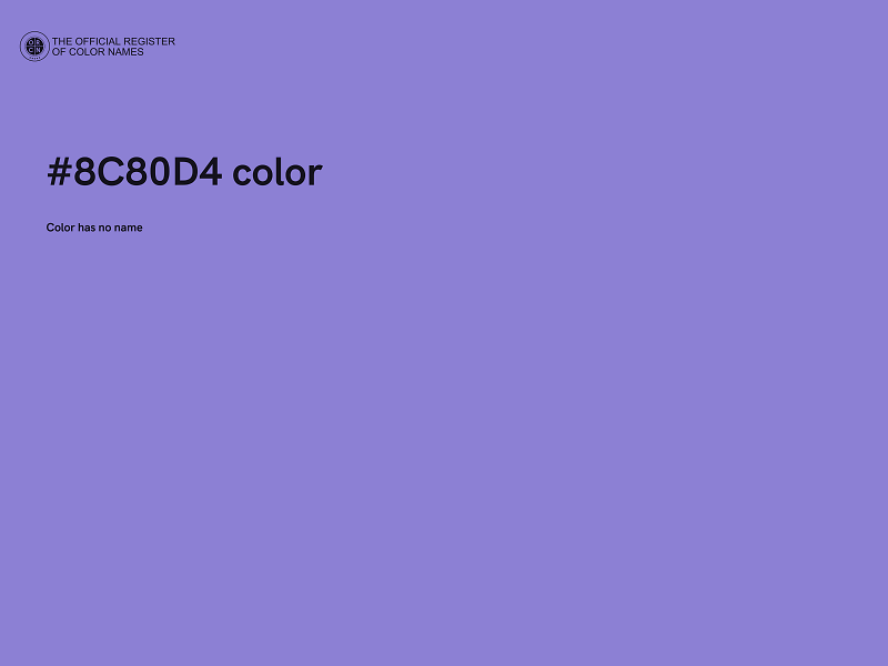 #8C80D4 color image