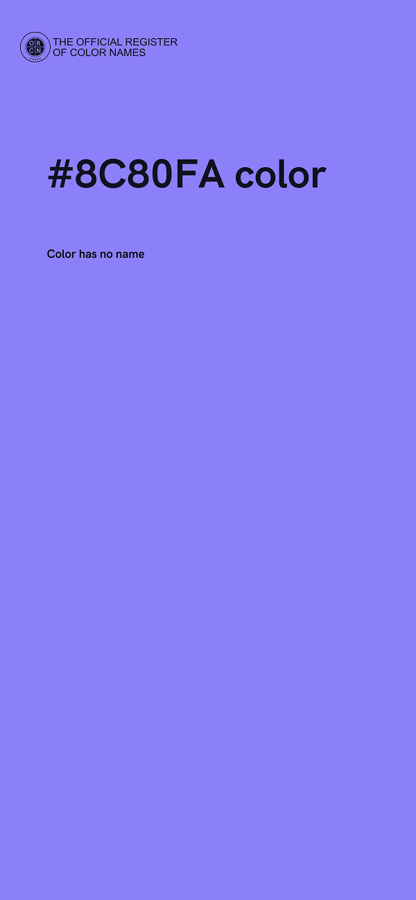 #8C80FA color image