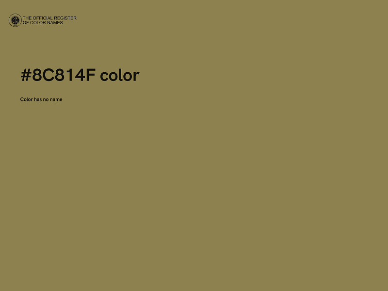 #8C814F color image