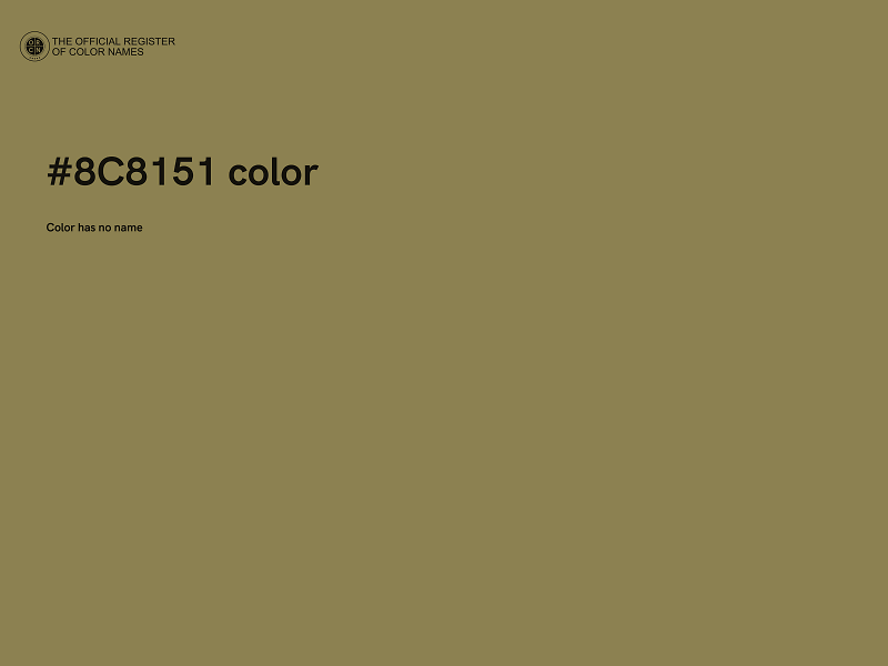 #8C8151 color image