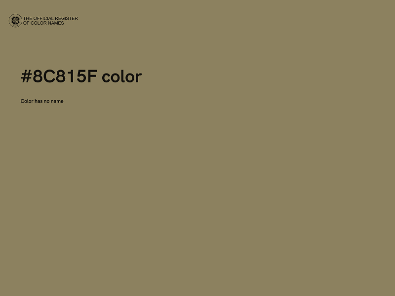 #8C815F color image