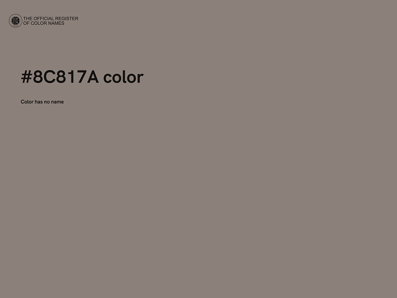 #8C817A color image