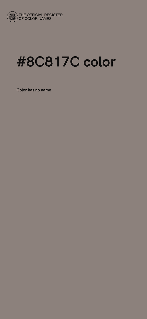 #8C817C color image