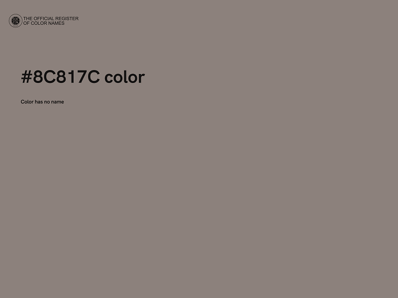 #8C817C color image