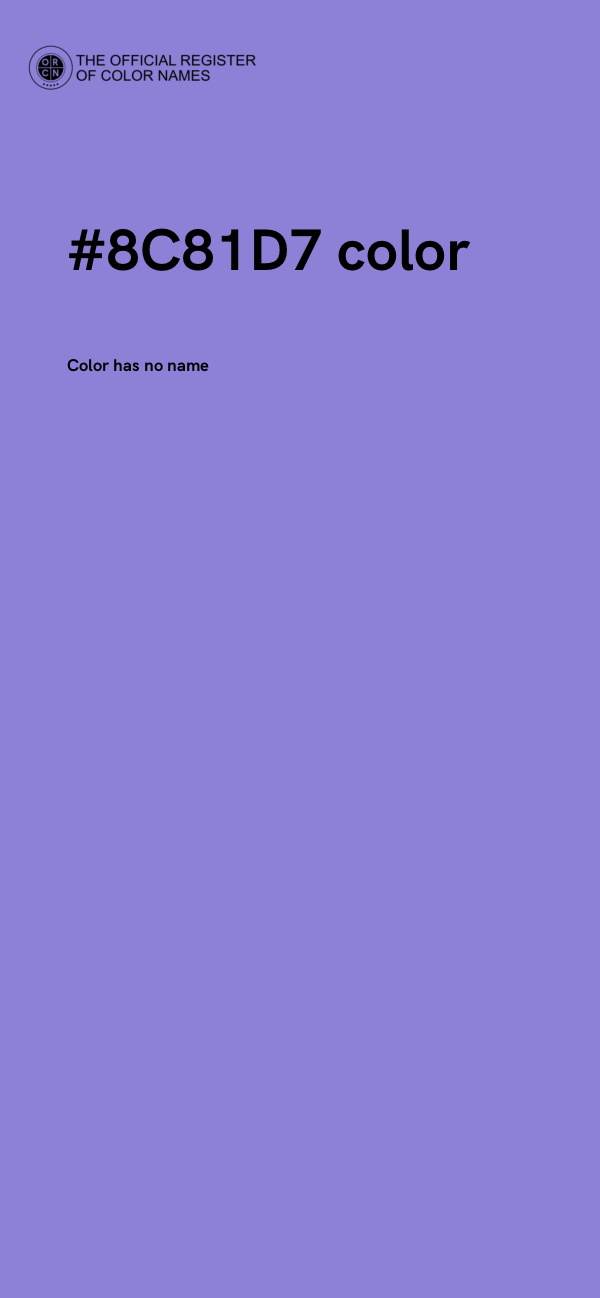 #8C81D7 color image