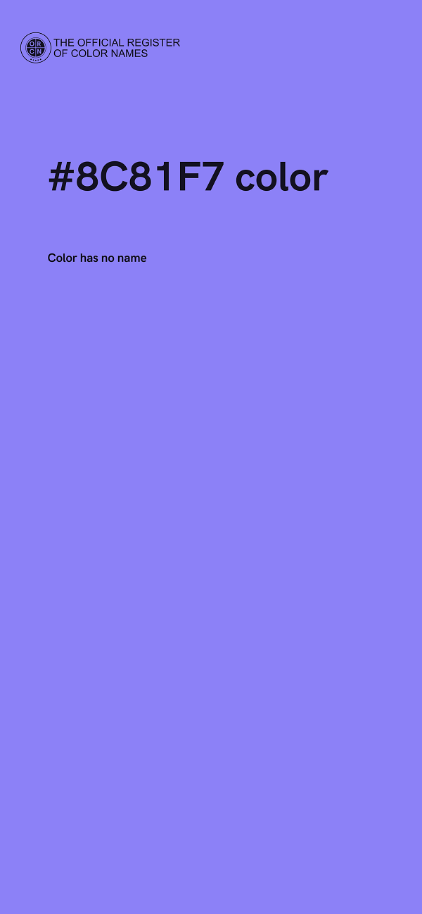 #8C81F7 color image