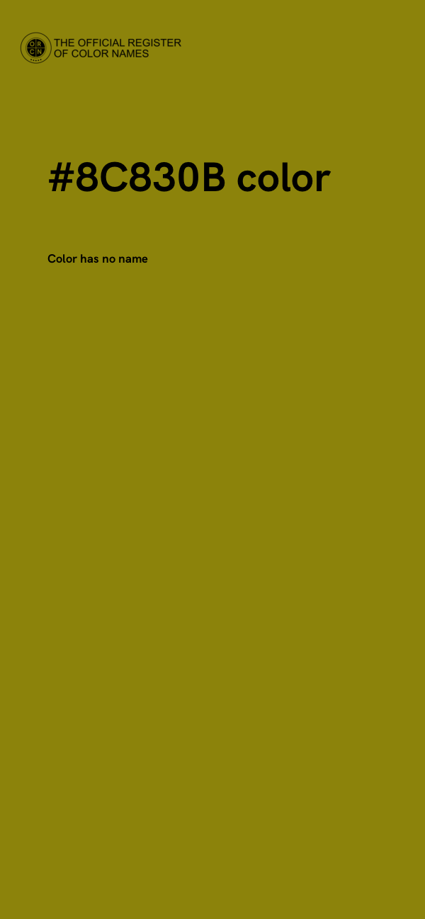 #8C830B color image