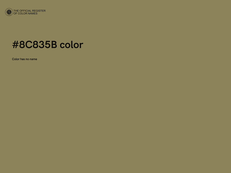 #8C835B color image